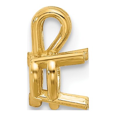 14K Yellow Gold Heart Pendant Mounting – view 3