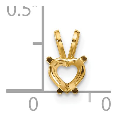 14K Yellow Gold Heart Pendant Mounting – view 4