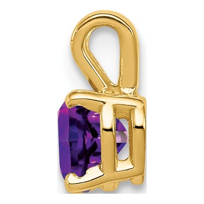 14K Yellow Gold Amethyst Heart Pendant – view 2
