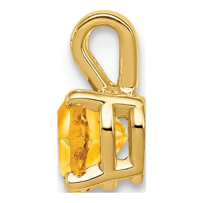 14K Yellow Gold Citrine Heart Pendant – view 3