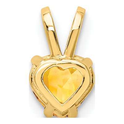 14K Yellow Gold Citrine Heart Pendant – view 4