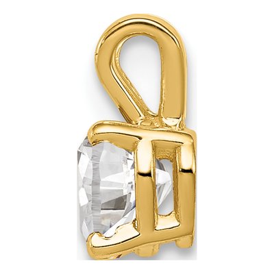 14K Yellow Gold CZ Heart Pendant – view 3