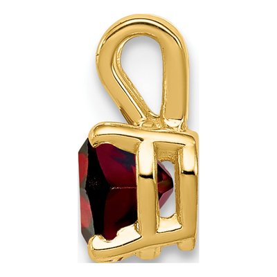 14K Yellow Gold Garnet Heart Pendant – view 3