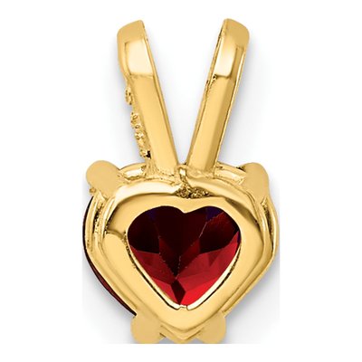 14K Yellow Gold Garnet Heart Pendant – view 4