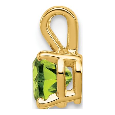 14K Yellow Gold Peridot Heart Pendant – view 2