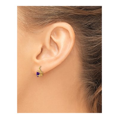 14K Yellow Gold Amethyst Heart Pendant – view 3