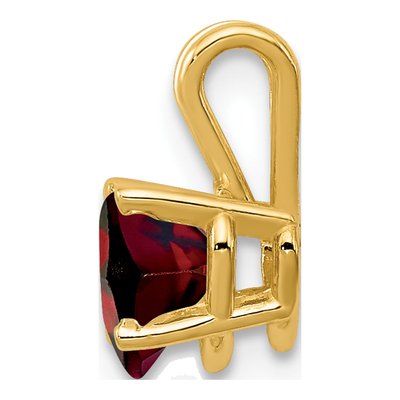 14K Yellow Gold Garnet Heart Pendant – view 2