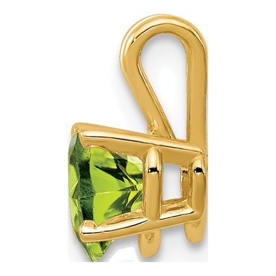 14K Yellow Gold Peridot Heart Pendant – view 2