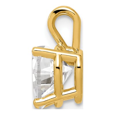 14K Yellow Gold CZ Heart Pendant – view 3