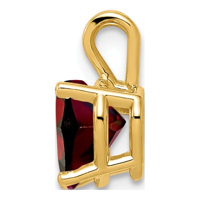 14K Yellow Gold Garnet Heart Pendant – view 2