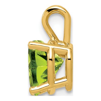 14K Yellow Gold Peridot Heart Pendant – view 2