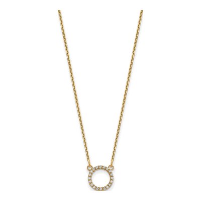 14K Yellow Gold Open Circle Pendant Mounting – view 3