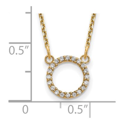 14K Yellow Gold Open Circle Pendant Mounting – view 4