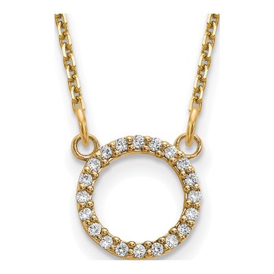 14K Yellow Gold Open Circle Pendant Mounting