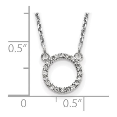 14K White Gold Open Circle Pendant Mounting – view 4