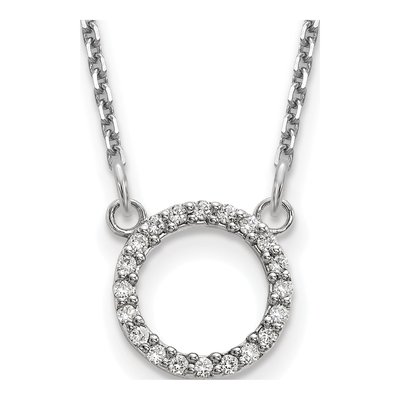 14K White Gold Open Circle Pendant Mounting