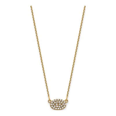 14K Yellow Gold Cluster Oval Pendant Mounting – view 2