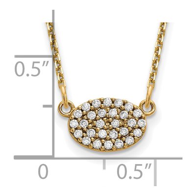 14K Yellow Gold Cluster Oval Pendant Mounting – view 3
