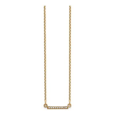14K Yellow Gold Diamond Bar Pendant Mounting – view 3