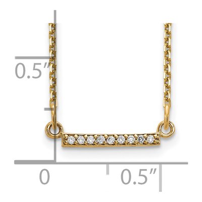 14K Yellow Gold Diamond Bar Pendant Mounting – view 4