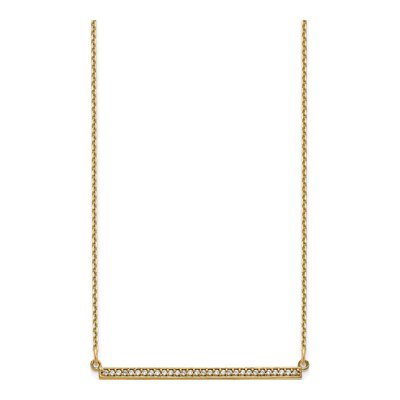 14K Yellow Gold Diamond Bar Pendant Mounting – view 3