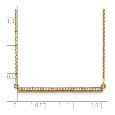 14K Yellow Gold Diamond Bar Pendant Mounting – view 4