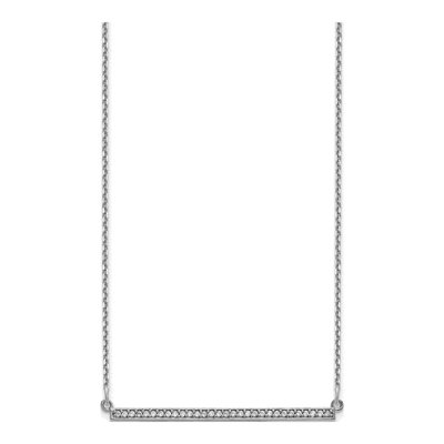 14K White Gold Diamond Bar Pendant Mounting – view 3