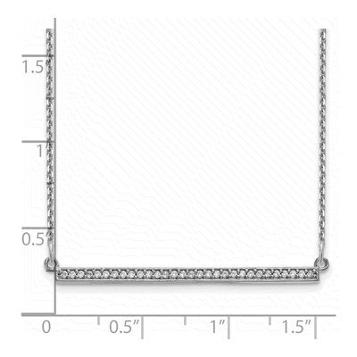 14K White Gold Diamond Bar Pendant Mounting – view 4