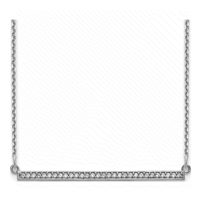 14K White Gold Diamond Bar Pendant Mounting