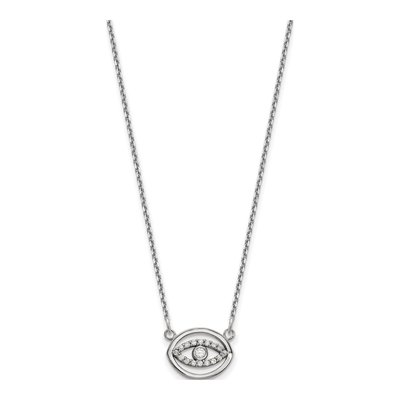 14K White Gold Evil Eye Halo Pendant Mounting – view 3