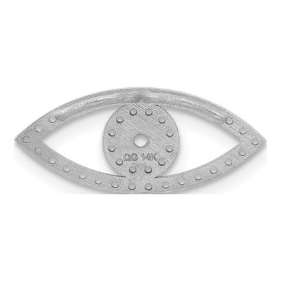 14K White Gold Evil Eye Slide Pendant Mounting – view 4
