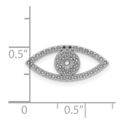 14K White Gold Evil Eye Slide Pendant Mounting – view 5