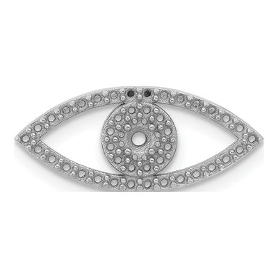 14K White Gold Evil Eye Slide Pendant Mounting