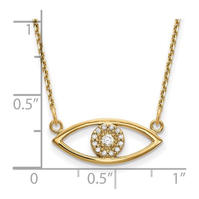 14K Yellow Gold Diamond Evil Eye Pendant Mounting – view 4