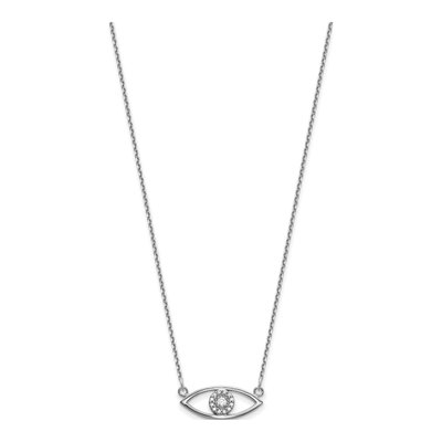 14K White Gold Small Evil Eye Pendant Mounting – view 2