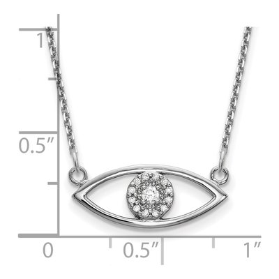 14K White Gold Small Evil Eye Pendant Mounting – view 3