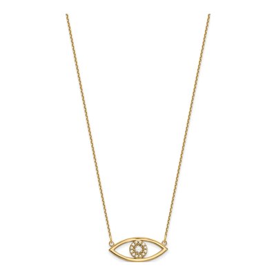 14K Yellow Gold Evil Eye Pendant Mounting – view 2