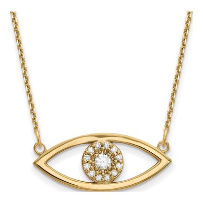 14K Yellow Gold Evil Eye Pendant Mounting