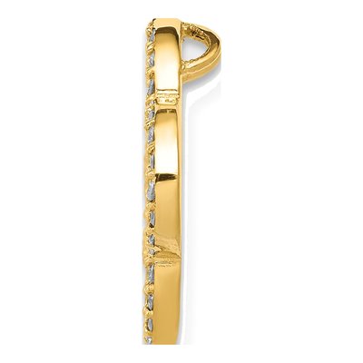 14K Yellow Gold 1/4 ct tw Diamond Quatrefoil Pendant – view 2