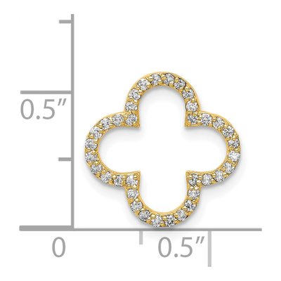 14K Yellow Gold 1/4 ct tw Diamond Quatrefoil Pendant – view 3