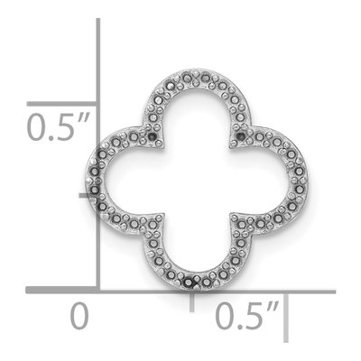 14K White Gold Quatrefoil Pendant Mounting – view 5