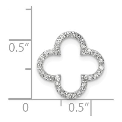 14K White Gold 1/4 ct tw Diamond Quatrefoil Pendant – view 3