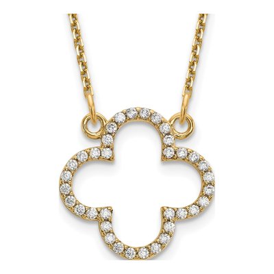 14K Yellow Gold Quatrefoil Pendant Mounting