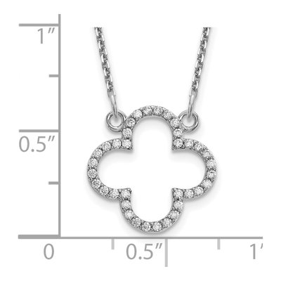 14K White Gold Quatrefoil Pendant Mounting – view 3