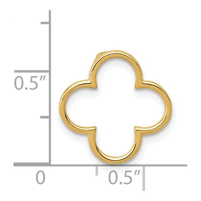 14K Yellow Gold Quatrefoil Slide Pendant – view 4