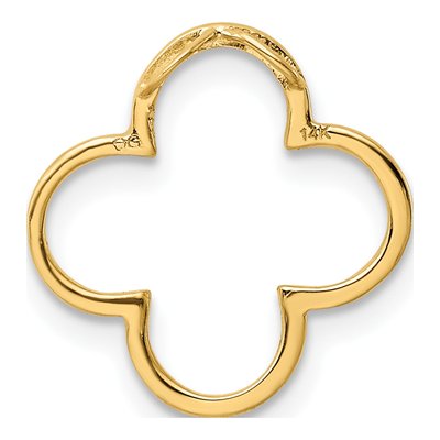 14K Yellow Gold Quatrefoil Slide Pendant – view 5
