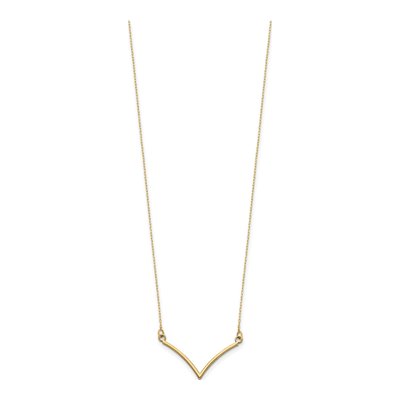 14K Yellow Gold V-Necklace – view 3