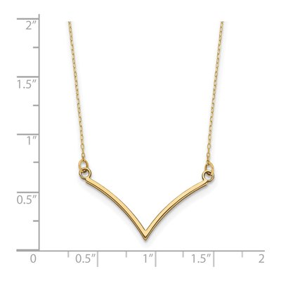 14K Yellow Gold V-Necklace – view 4