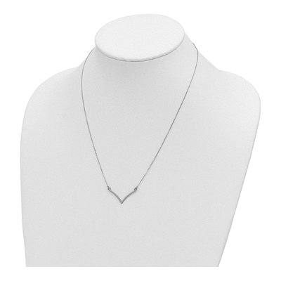 14K White Gold V-Necklace – view 4