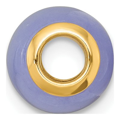 14K Yellow Gold Lavender Jade Slide Pendant – view 3